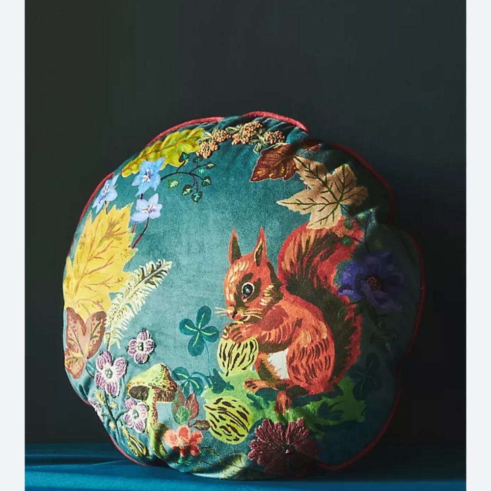 Anthropologie Nathalie Lete Embroidered pillow